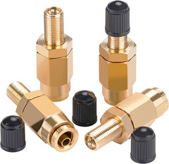4 PCS 1/4″ Inflation Schrader Valve with Push to Connect for 1/4″ OD Air Line Tu
