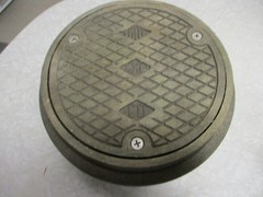 SMITH Floor Clean Out, Adjustable Top, 3-3/8″ OD Bottom Drain, 6″ Top Cover