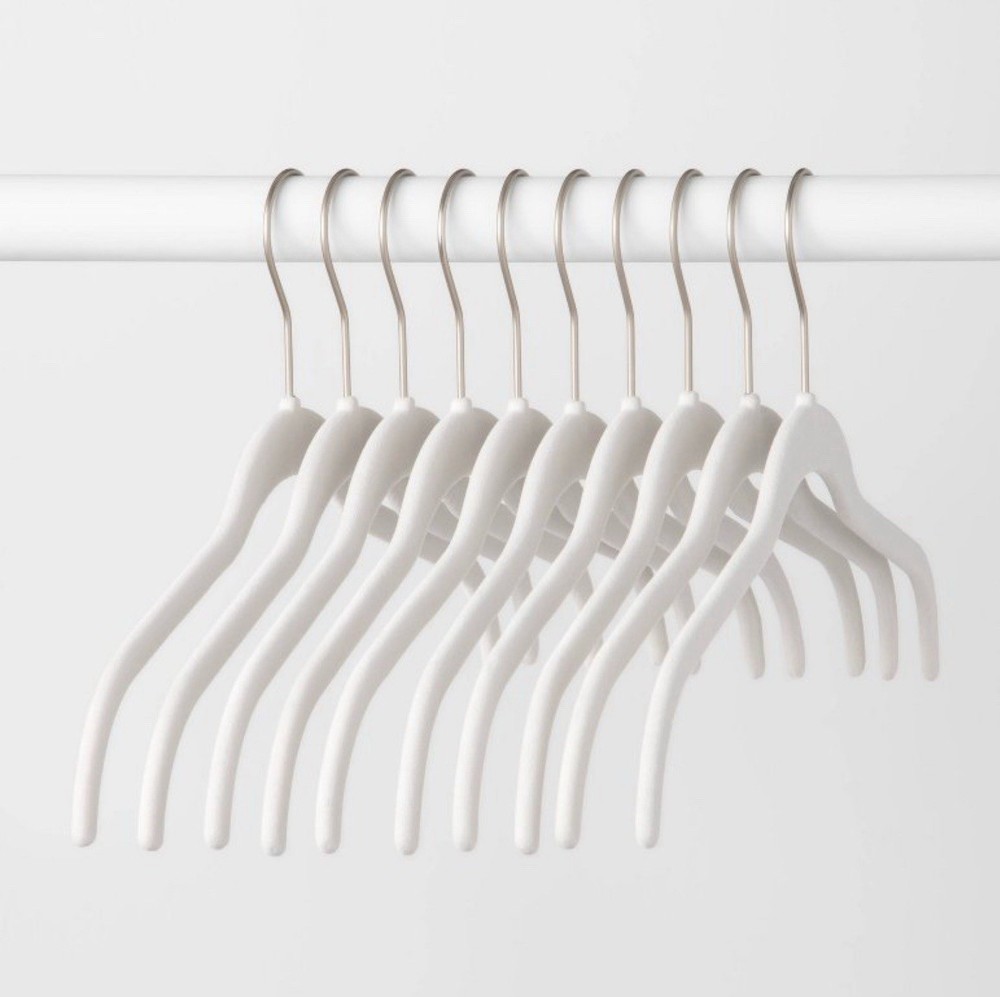 2 Packs Of 10pk Shirt Flocked Hangers – White Brightroom™ Target New Fast Ship
