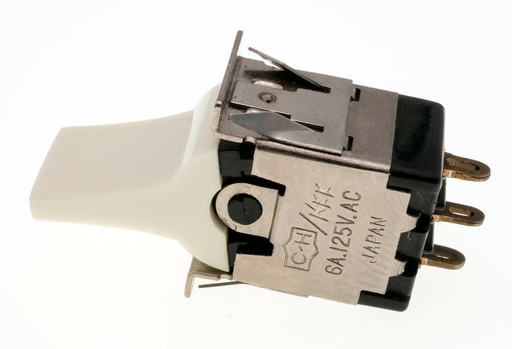 NKK MLW3022-00-PB ON-NONE-ON SPDT Rocker Switch 5A/125VAC, NOS