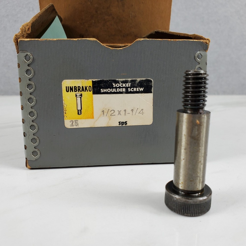 Unbrako 1/2 inch X 1 1/4 inch Socket Head Shoulder Screw 06400 [Lot of 23] NOS