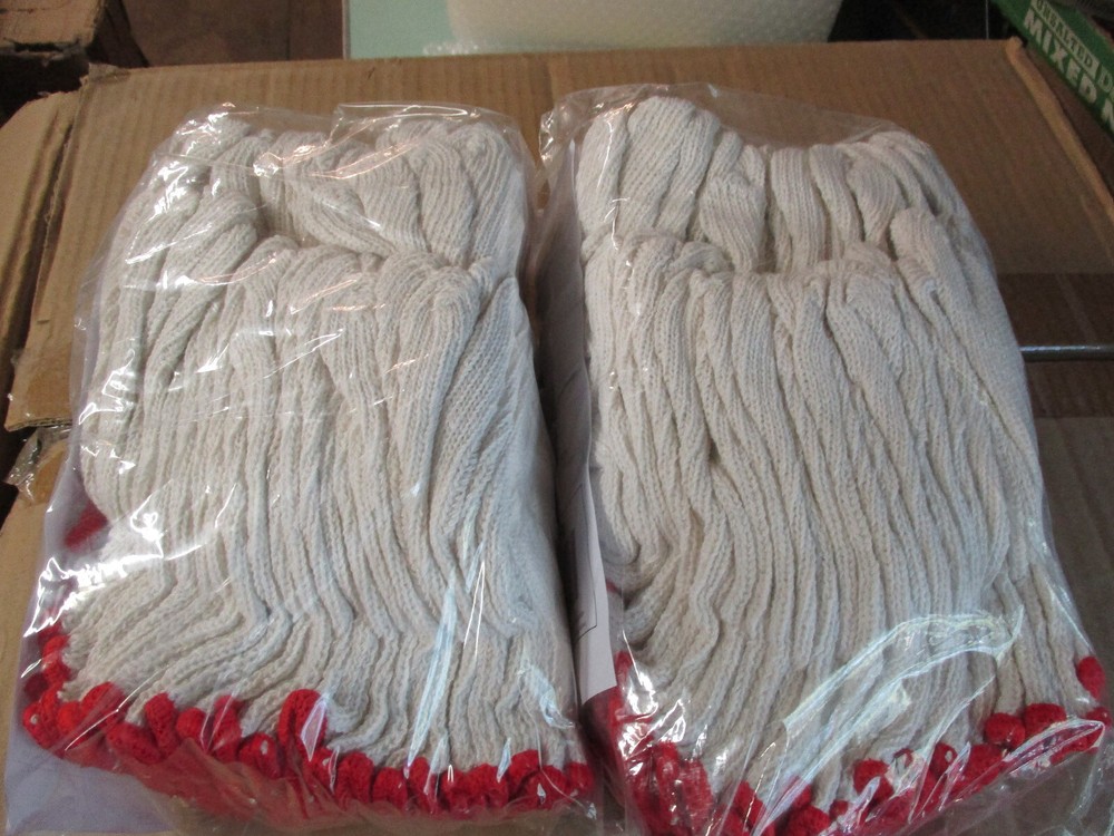 24 PAIR 2 DOZEN WHITE SIZE SMALL STRING KNIT POLY COTTON WORK GLOVES SMALL ER