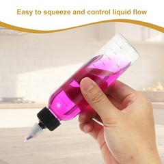 4Pack 30 Ml/1 oz Squeeze Bottles with Twist Cap Dispensing Bottle Transparent