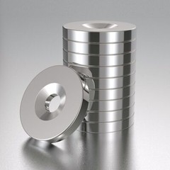 Lots Countersunk Ring Round Disc Strong Magnets Rare Earth Neodymium Hole 5mm