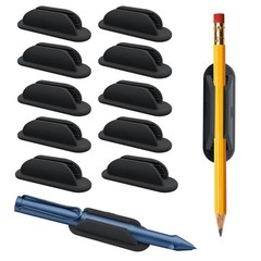10PCS Black Silicone Desktop Sticky Pen Holder Pencil Stand Essential Office