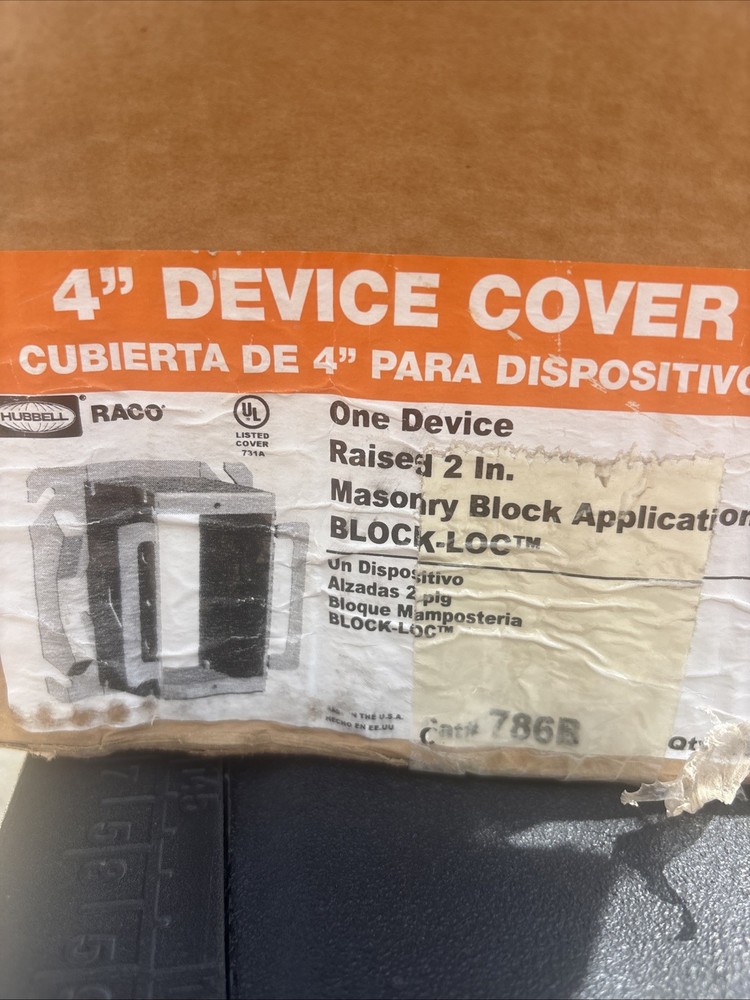Hubbell Raco 796B 4″ 2-Gang Block-Loc Device Cover