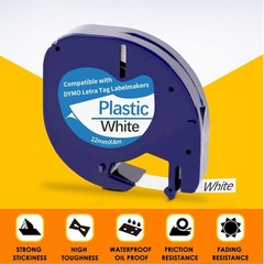10PK Dymo LetraTag Refills White Plastic 91331 for LetraTag Label Maker LT-100H