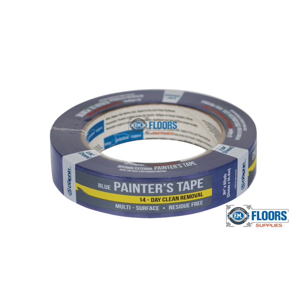 Blue Dolphin Blue Painter’s Tape, 94in. x 60 yds. – 14 Days Clean Removal