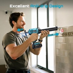 Cordless 4 Speeds Caulking Gun 21V Battery Powered Caulk Gun 10oz/300ml No Drip