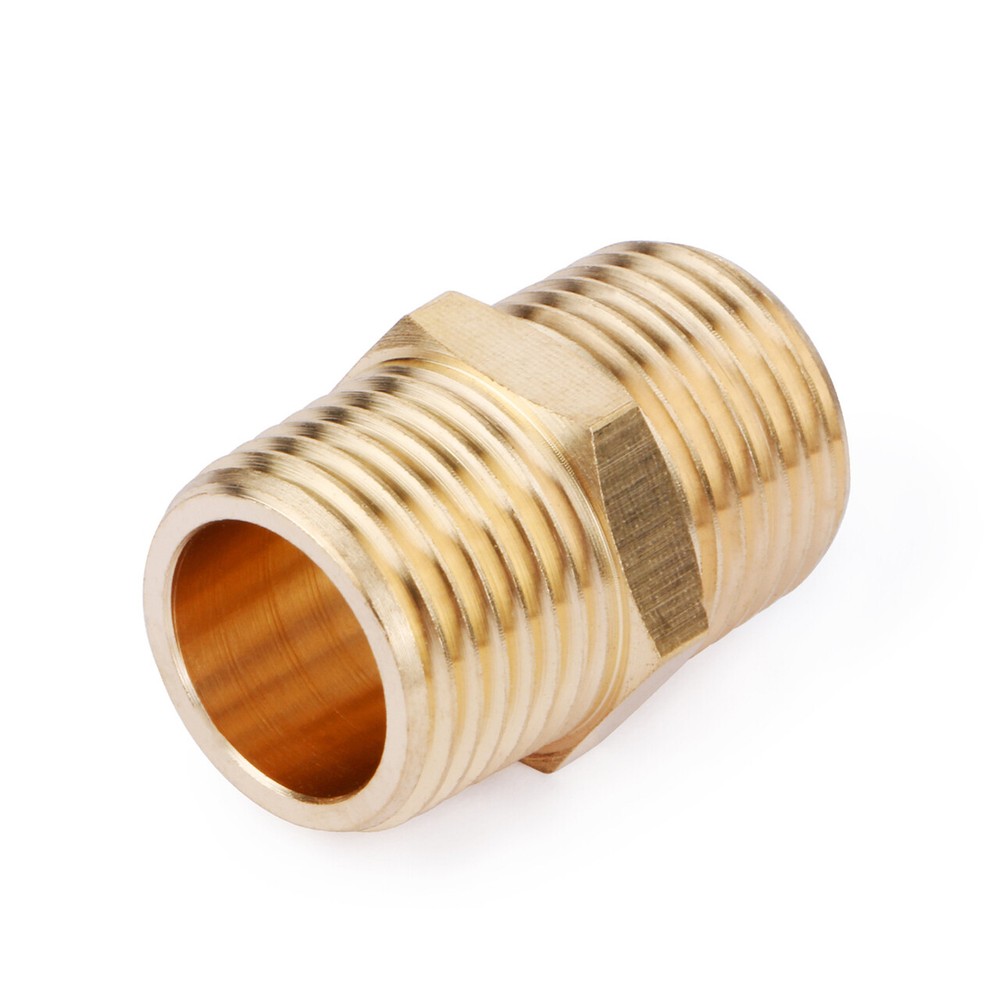 U.S. Solid Brass Fitting Hex Nipple NPT 3/4″ Male x 3/4″ Male, 1pc