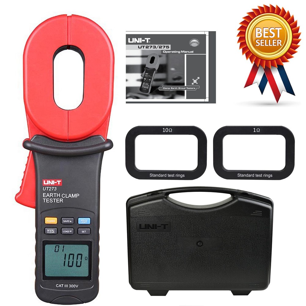 UNI-T UT273 Auto Range 0.01~1000Ω Earth Ground Resistance Clamp Meter✦Kd