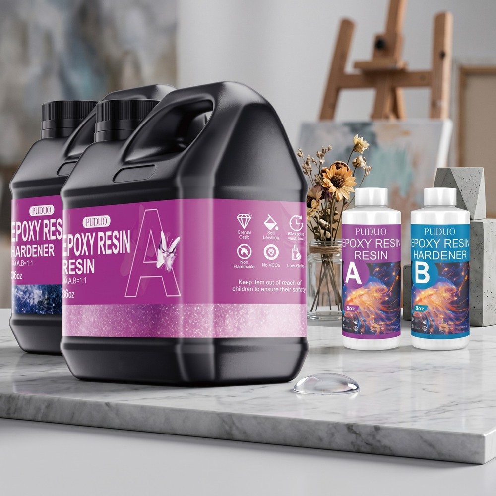 72OZ Large Crystal Clear Epoxy Resin Kit with Bonus 16oz AB Resin Set & Complete
