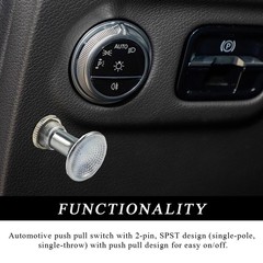 Heavy Duty 75A Push Pull Switch, 6-28V DC 2 Position SPST Push-Pull-On-Off Sw…