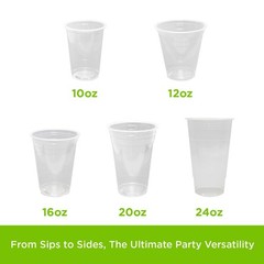 Karat Earth 10oz PLA Cup, Clear (78mm) – 1,000 pcs, KE-KC10