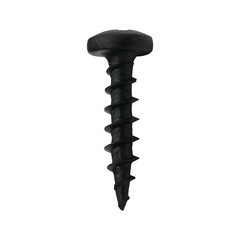 100 Pack #8 x 3/4″ Coarse Deep Thread Pan Head Screws Black Phosphate – Wood MDF