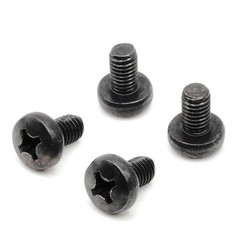Stainless Screws for Audi A4 License Plates (Set of 4, Black, Rear)