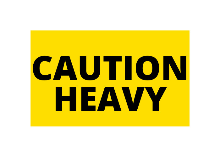 2×4-inch Caution Heavy Labels YL Shipping Pallet Stickers 9RLS / 2700 Labels