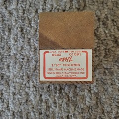 Vintage Young Bros. GRUV GRIP 1/16” Numbers Steel Stamp Set 8690 01091