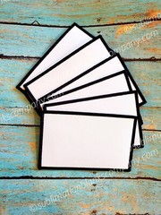 10 pcs. Blank Rectangle Sublimation Hat Patches. 100% polyester! Set of Ten!