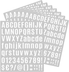 8 Sheets White 1 Inch Self Adhesive Vinyl Letters Numbers Kit, Mailbox Numbers S