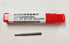 Accupro 2MM x 3MM x 8MM x 38MM 4 FL Carbide End Mill Altin