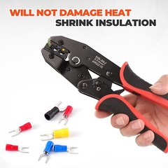 Crimping Tool Insulated Electrical Connectors Ratcheting Wire Crimper 22-10 AWG