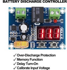 2 PCS Low Voltage Cutoff, DC 12V-36V 20A Low Voltage Disconnect Switch, Low Volt