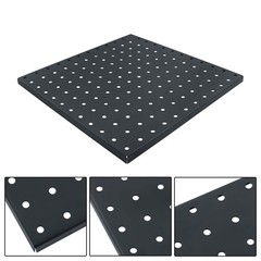 4 Pack 12″x12″ Black Metal Pegboard Panels Heavy Duty Pegboard Wall Organizer