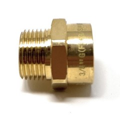 G Thread (Metric BSPP) Female to NPT Male Adapter – Lead Free (3/8″ x 3/8″)
