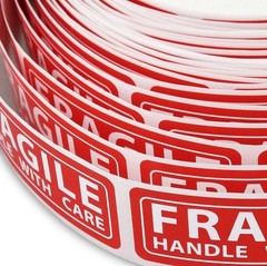 20 Count 3x1in Fragile Handle With Care Caution Stickers