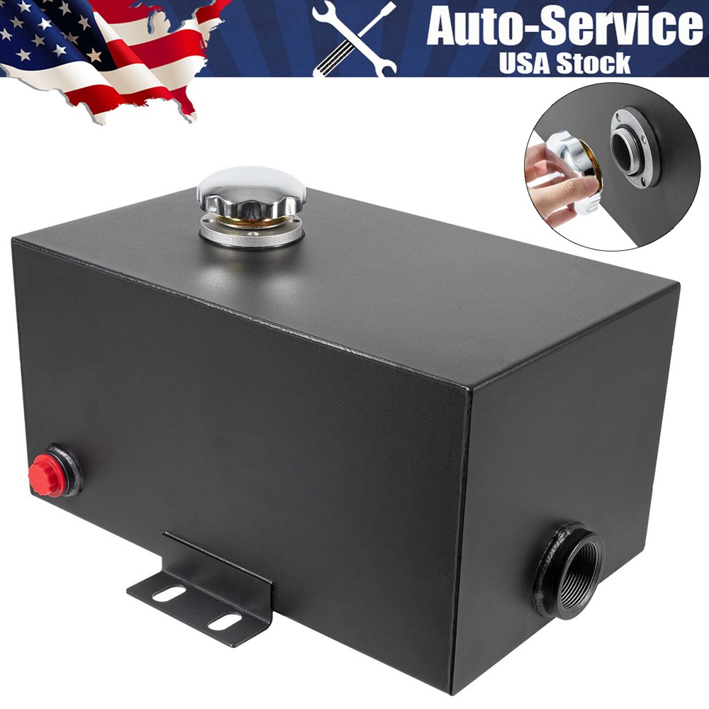 5 Gallon 14 Gauge Steel Hydraulic Fluid Reservoir Tank 1.5″ Inlet & 0.75″ Outlet