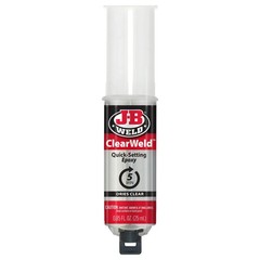 J-B Weld 50112 ClearWeld 5 Minute Set Epoxy Syringe – Clear – 25 ml, 25ml