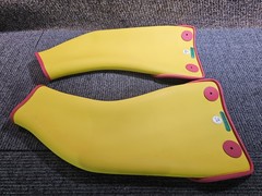 (QTY 1 PAIR)Salisbury Sleeve Dipped Class 3 Type I Red/Yellow Extra Curved Large
