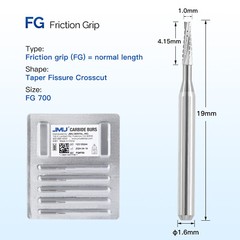 JMU Dental Surgical Bur Long FG #700 701 702 Carbide Burr 19mm High Speed