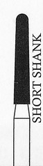 CROSSTECH Dental Diamond Short-Shank ROUNDENDTAPER-856L/016SC, MB6LXC-SC, 5Burs
