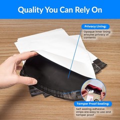 Durable 19×24″ Poly Mailers in 125 Count – Waterproof & Secure Shipping Solution