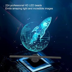 3D Hologram Fan 16.5in LED Advertising Display WiFi Projector 224 LEDs Sign