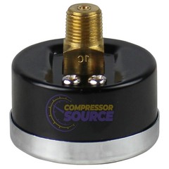 1/8″ NPT Air Pressure Gauge 0-100 PSI Back Mount 1.5″ Face Black Steel Case