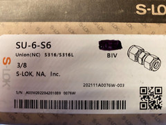 1-EACH S-LOK 3/8″ x 3/8″ Double Ferrule Tubing Union 316 Stainless