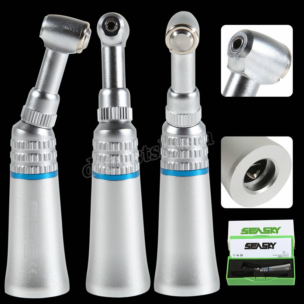 SEASKY Dental Push Button Slow Low Speed Contra Angle Handpiece Fit E-TYPE MOTOR