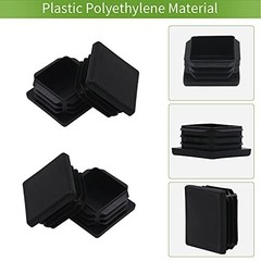 1.5 Inch Square Tube End Cap Plastic Plugs 12 Pack Square Tubing 1.5 x 1.5