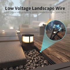 100FT LOW VOLTAGE 12/2 CABLE LANDSCAPE BURIAL COPPER WIRE OUTSIDE 12AWG 2 CORE