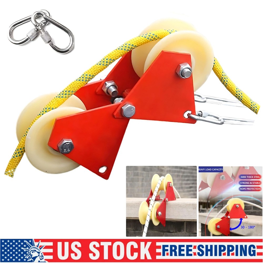 Lifting Pulley System Roof Top, Rope Block and Tackle Pulley System for Lifting