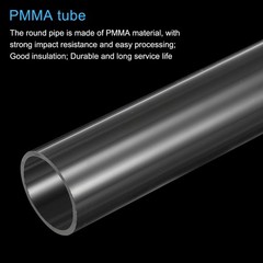 Acrylic Pipe Rigid Round Clear Tube 32mm ID 36mm OD 305mm 2pcs