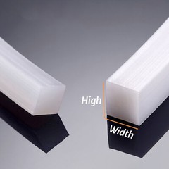 Solid Square Silicone Rubber Strip Sealing Gasket High Temp 4x4mm~30x30mm