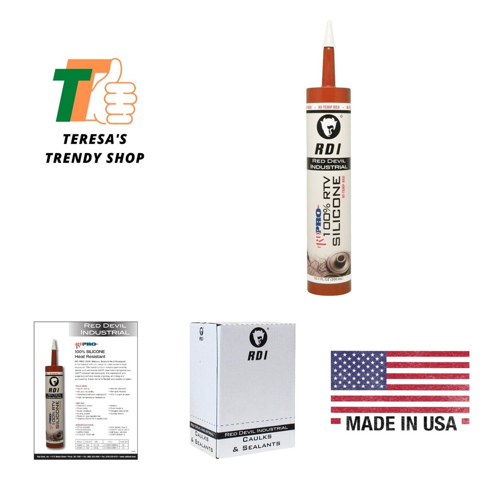 08090I RD PRO 100% Heat Resistant RTV Silicone Sealant, A Water-Proof and Wea…