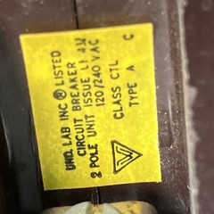 Wadsworth A220A Type A 20 Amp 2 Pole 2P METAL FOOT Circuit Breaker A220 NEW!!!