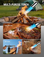 ThermoMaven Propane Torch with One-Touch Max Fire, Cooking Blow Torch Gun with a