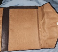 Franklin Covey Dark Brown Full Grain Leather Planner Notebook Cover Snap Closure