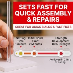 Acrylic Bonding Cement with Applicator Bottle 4 oz, 4 fluid ounces, Clear